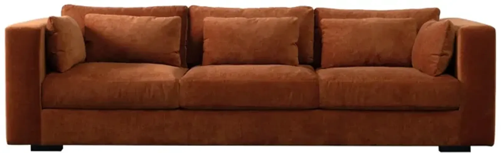 Clive Terracotta Chenille Sofa