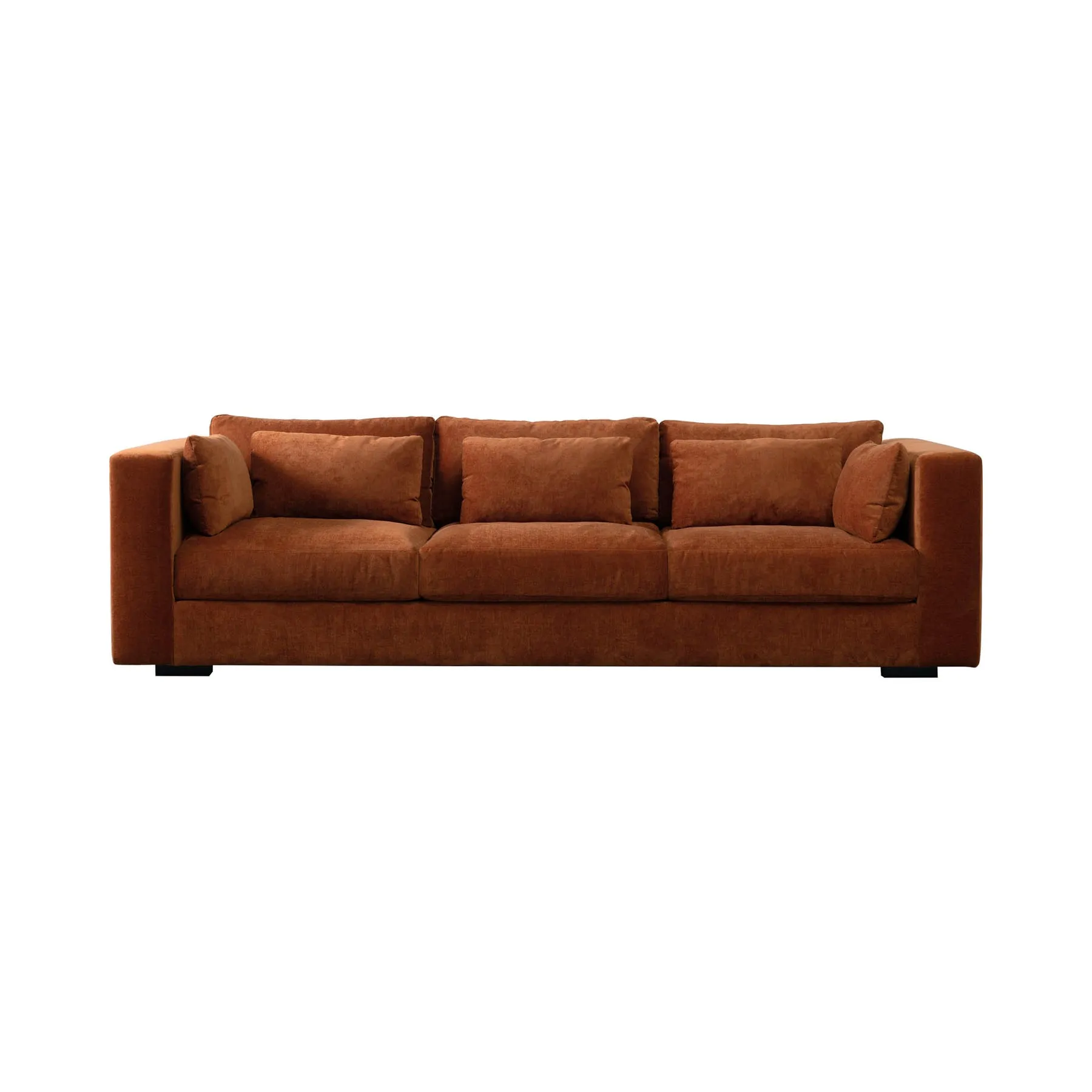 Clive Terracotta Chenille Sofa