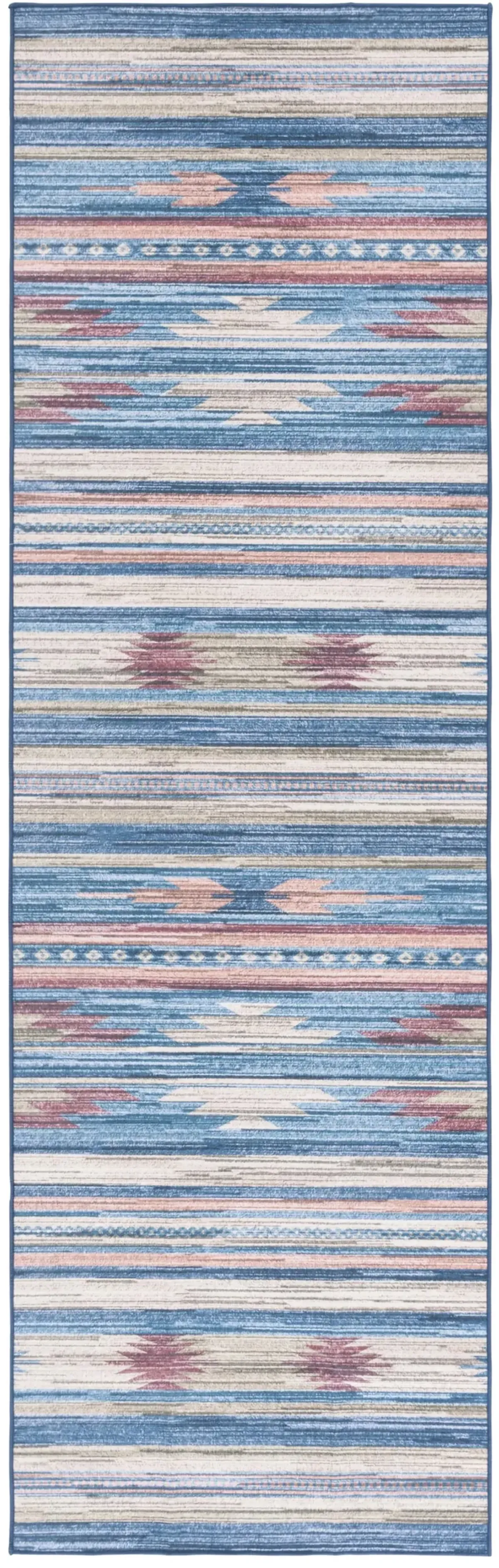 ARIZONA 930 BLUE  2'-6' x 8' Runner Rug