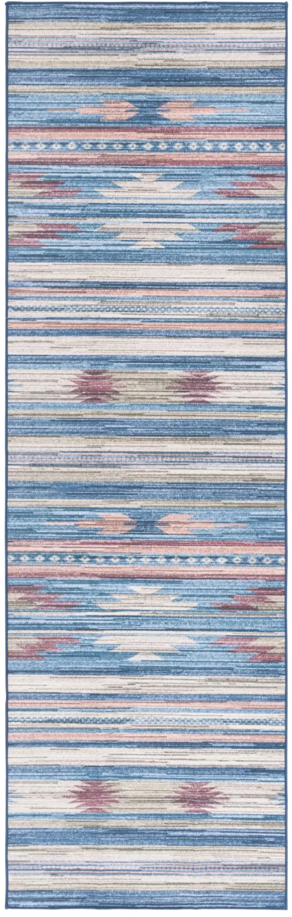 ARIZONA 930 BLUE  2'-6' x 8' Runner Rug