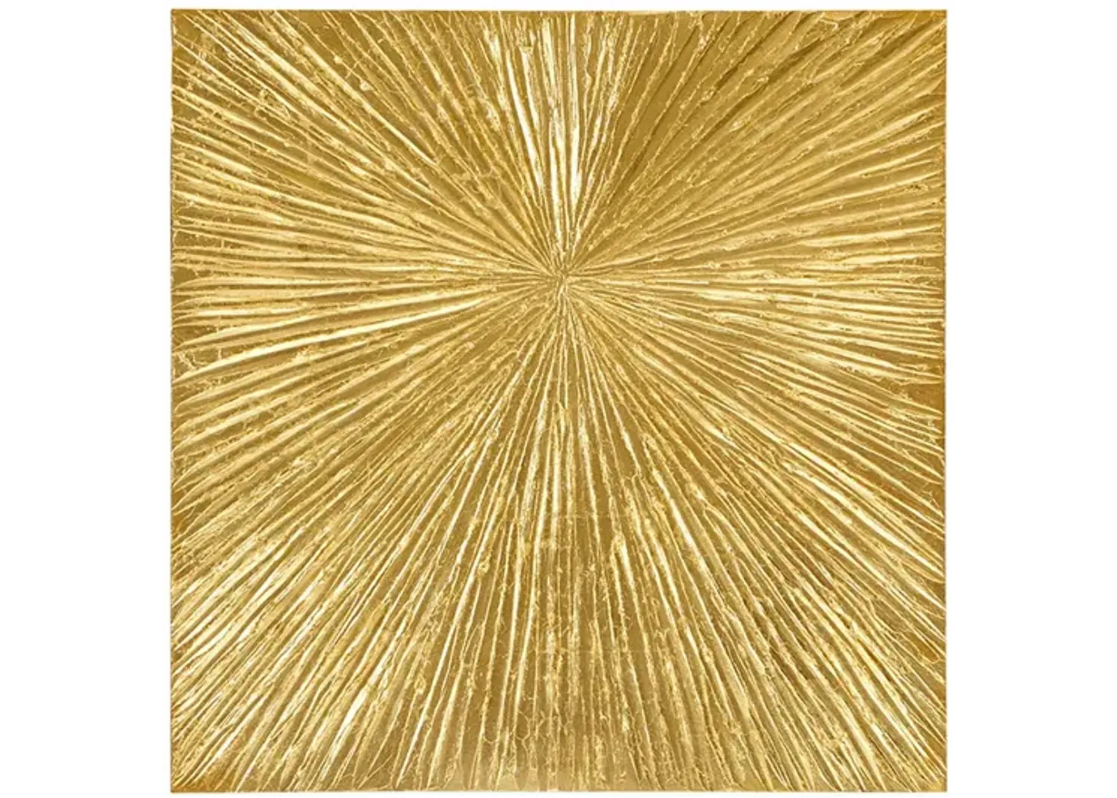 Madison Park Signature Sunburst Gold Gold Hand Painted Dimensional Resin Wall Art