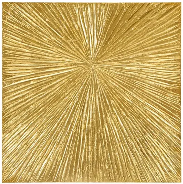 Madison Park Signature Sunburst Gold Gold Hand Painted Dimensional Resin Wall Art