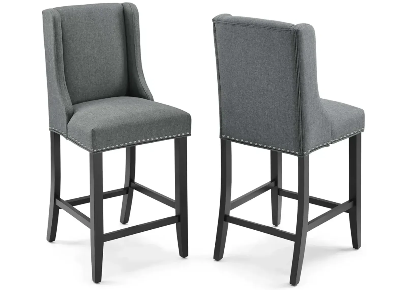 Baron Counter Stool Upholstered Fabric Set of 2