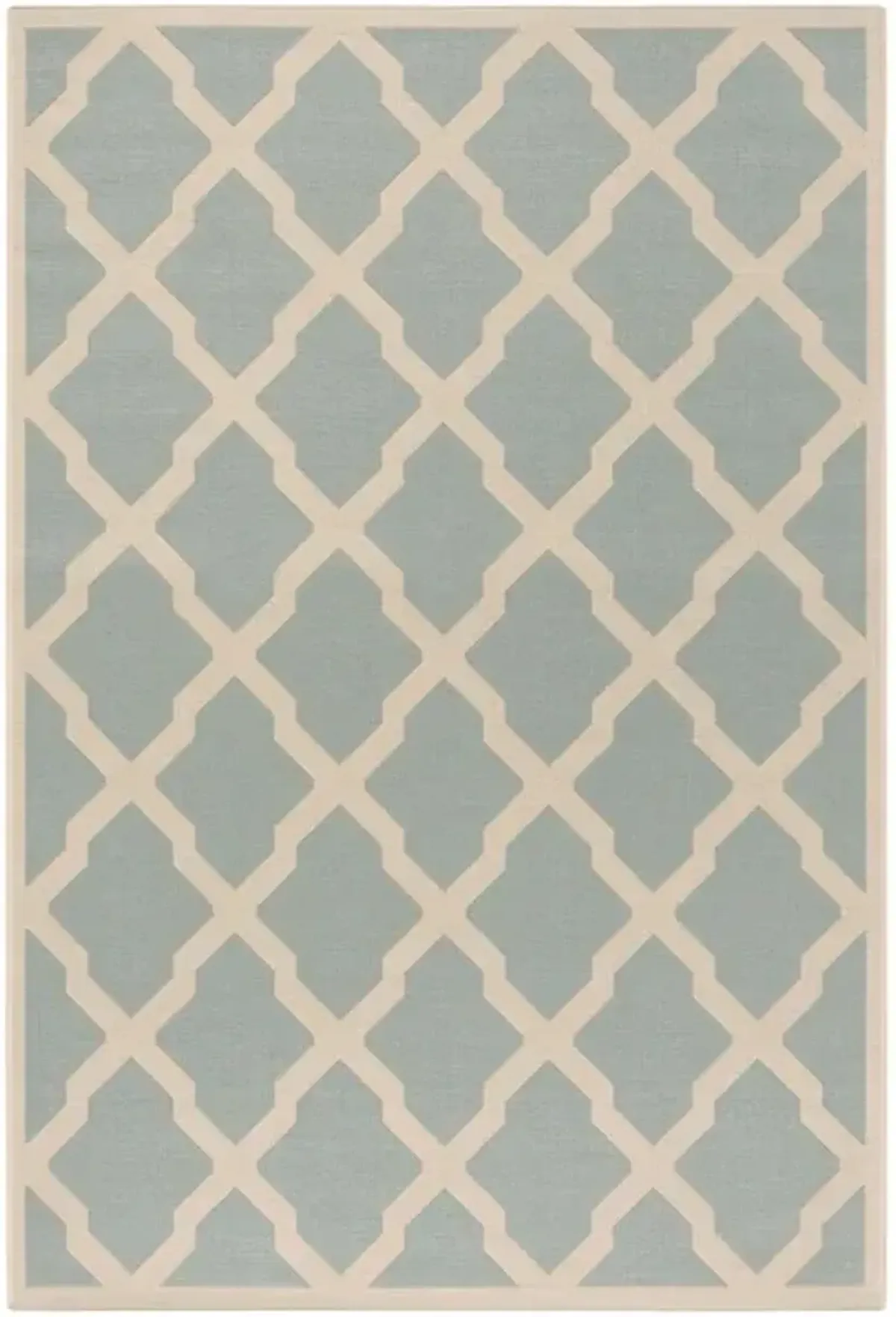 Safavieh BEACH HOUSE Collection BHS122K-8 Aqua / Cream 8' X 10'