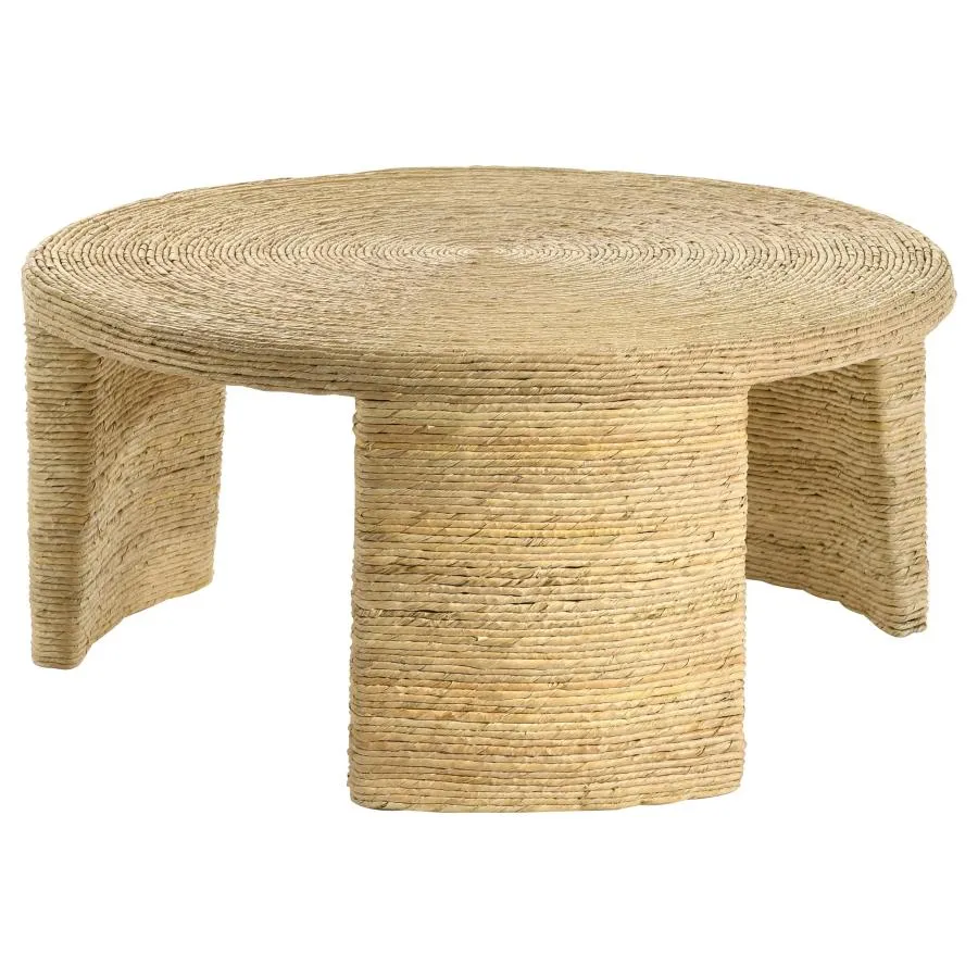 Artina Woven Round Coffee Table