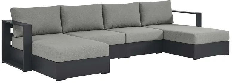 Tahoe 4-Piece Outdoor Patio Powder-Coated Aluminum Sectional Sofa Set by Modway