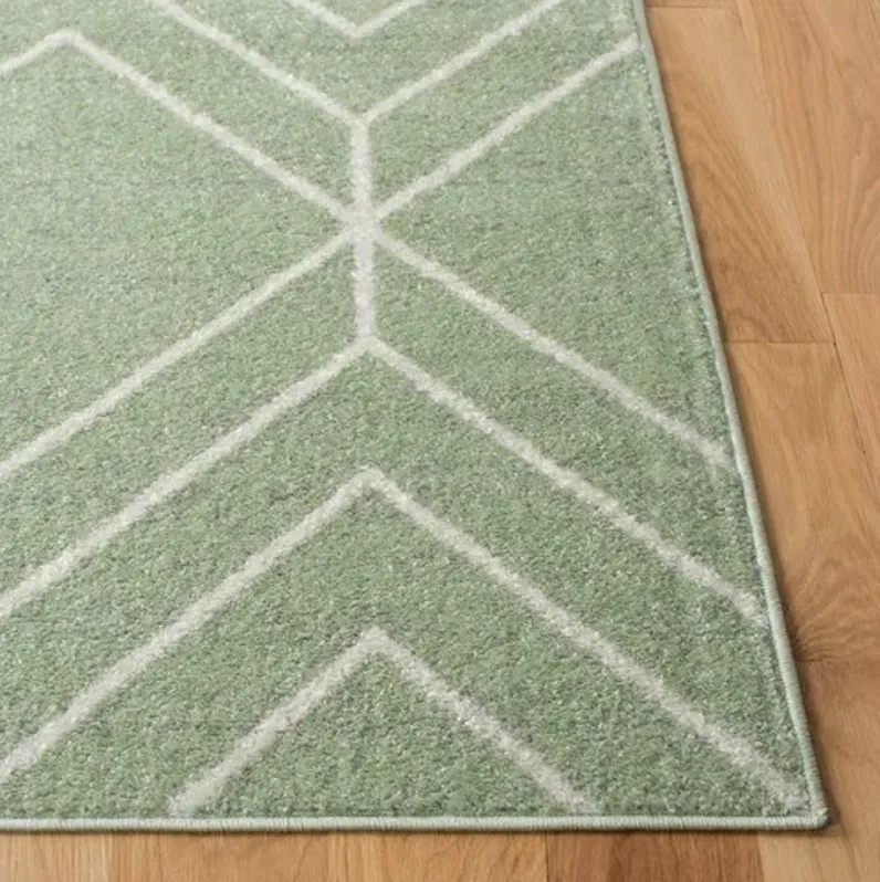 ADIRONDACK Contemporary Sage / Ivory 8' X 10' Powerloomed Rug