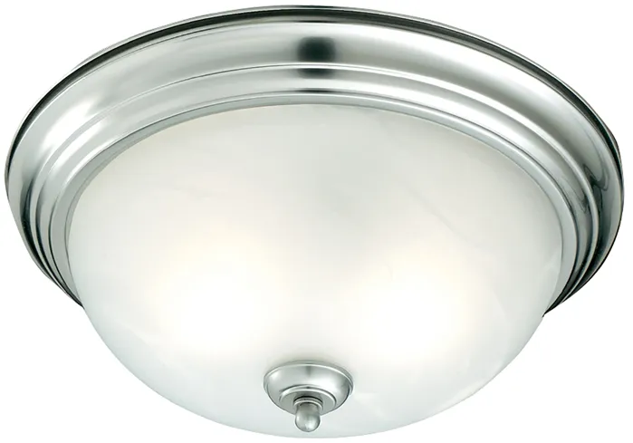 Ceiling Essentials 12" Wide 1-Light Flush Mount - Brushed Nickel