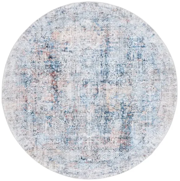 SANTA MONICA 539 BLUE  6' x 6' Round Round Rug
