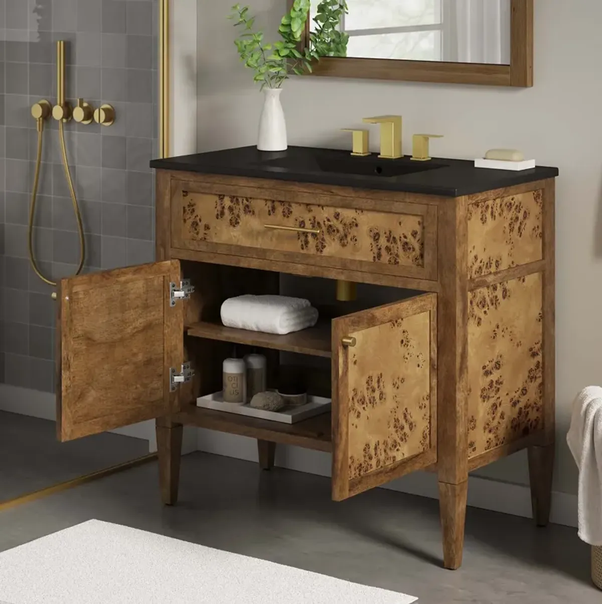 Elysian 36" Wood Bathroom Vanity