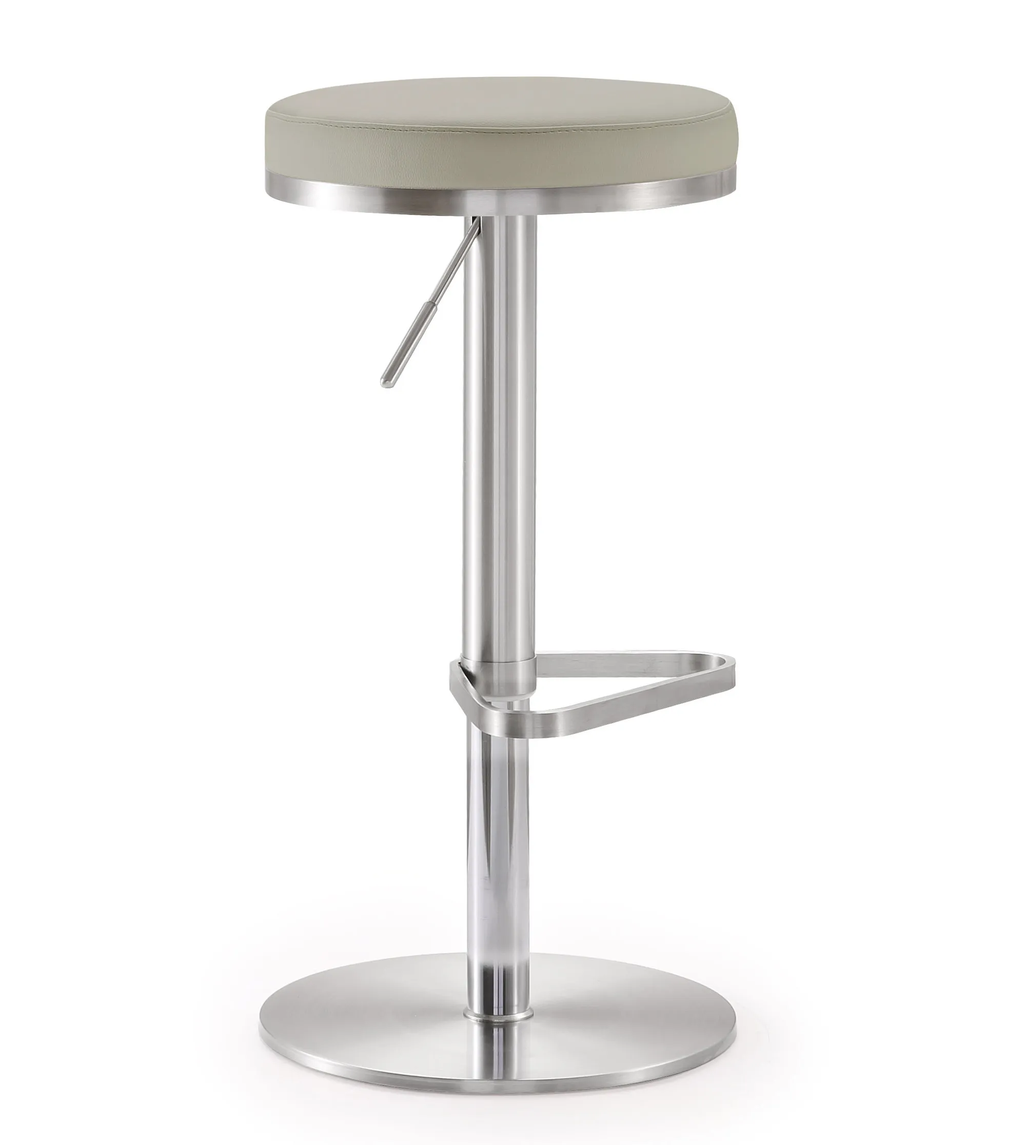 fano light grey stainless steel barstool