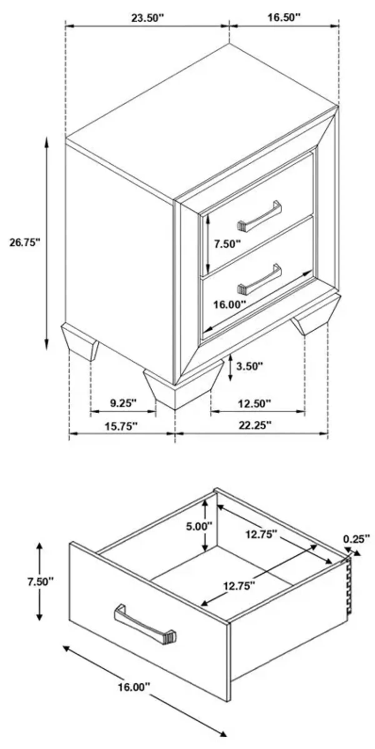 Kauffman Bedroom Set with High Straight Headboard