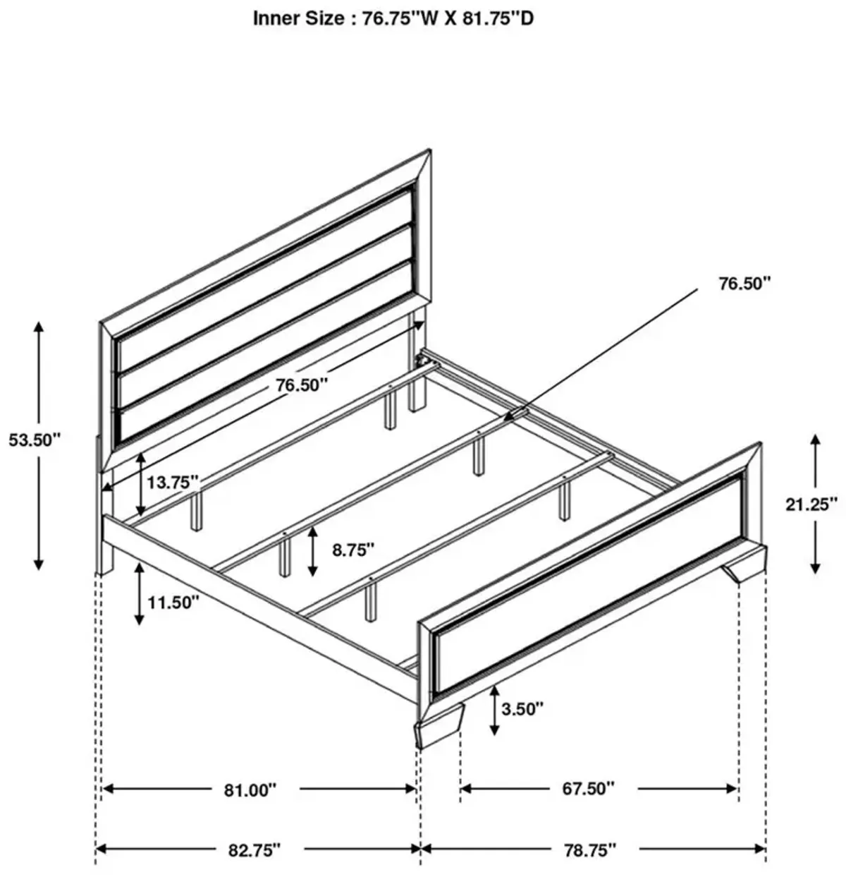 Kauffman Bedroom Set with High Straight Headboard