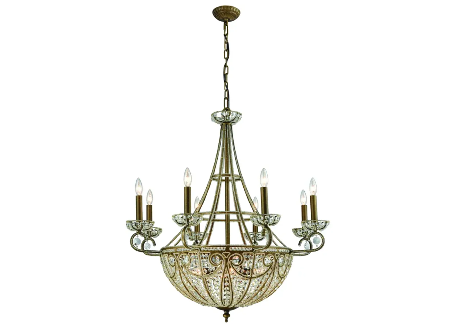 Elizabethan 35" Wide 14-Light Chandelier - Dark Bronze