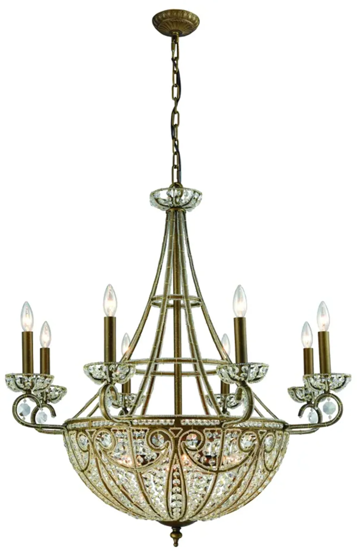 Elizabethan 35" Wide 14-Light Chandelier - Dark Bronze