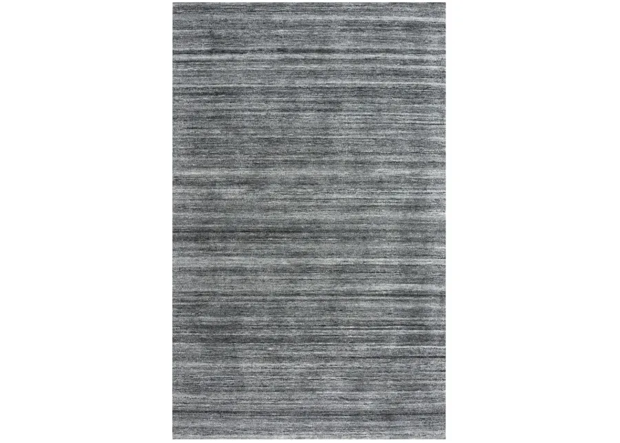 Seasand Gray Muted Stripe Recycled Polyester 5' x 7'6" Rectangle Rug