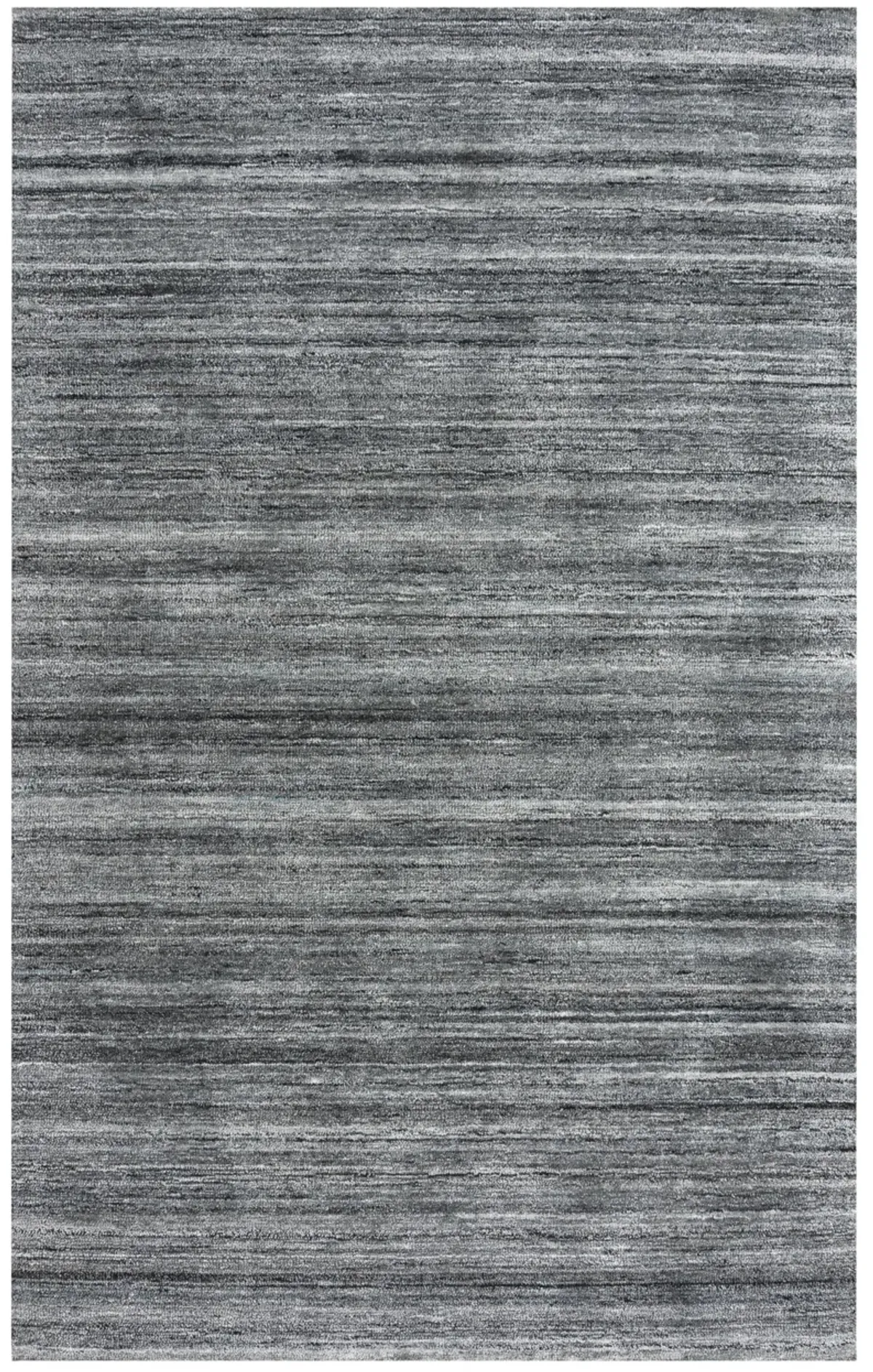 Seasand Gray Muted Stripe Recycled Polyester 5' x 7'6" Rectangle Rug