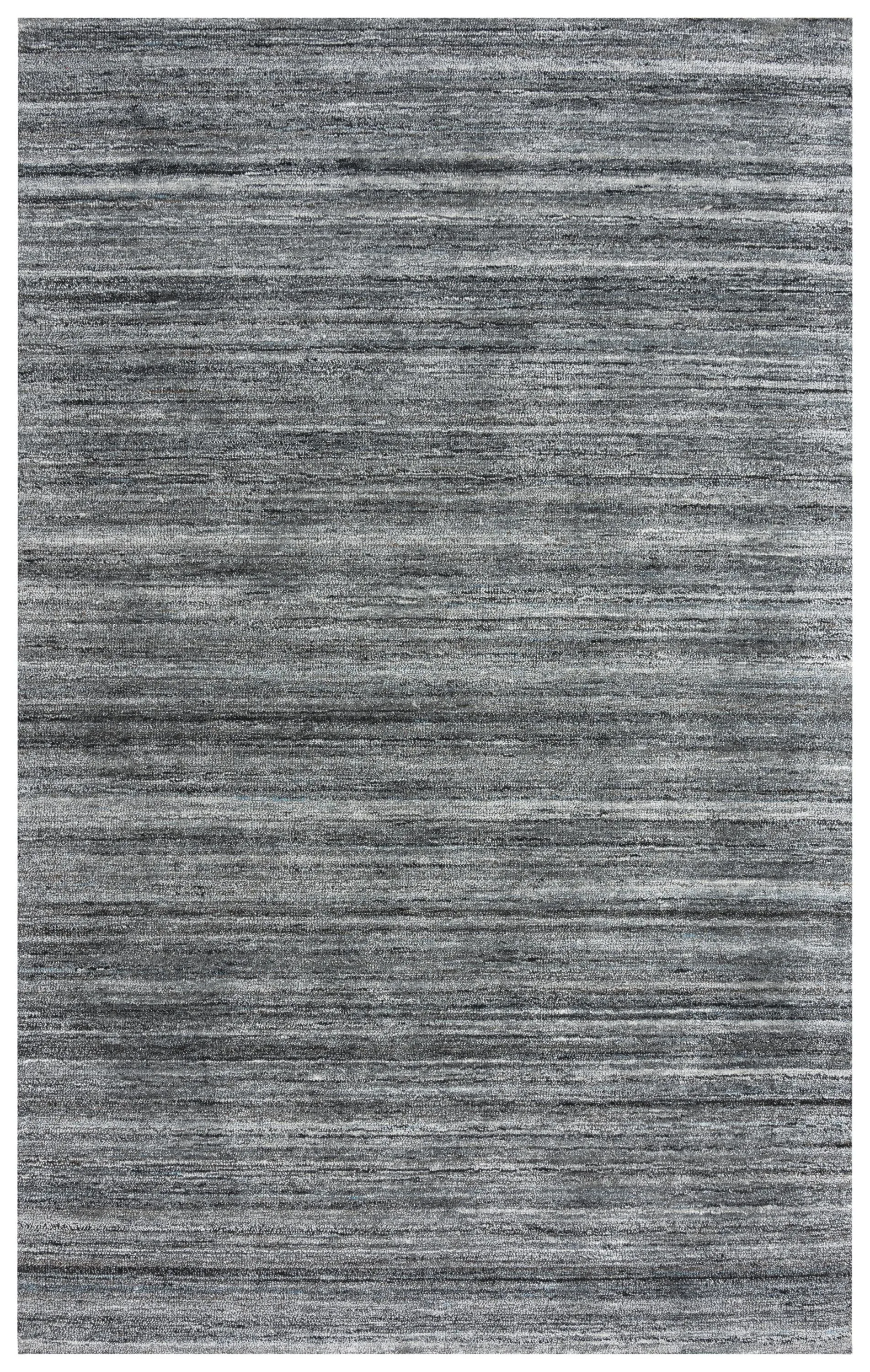 Seasand Gray Muted Stripe Recycled Polyester 5' x 7'6" Rectangle Rug