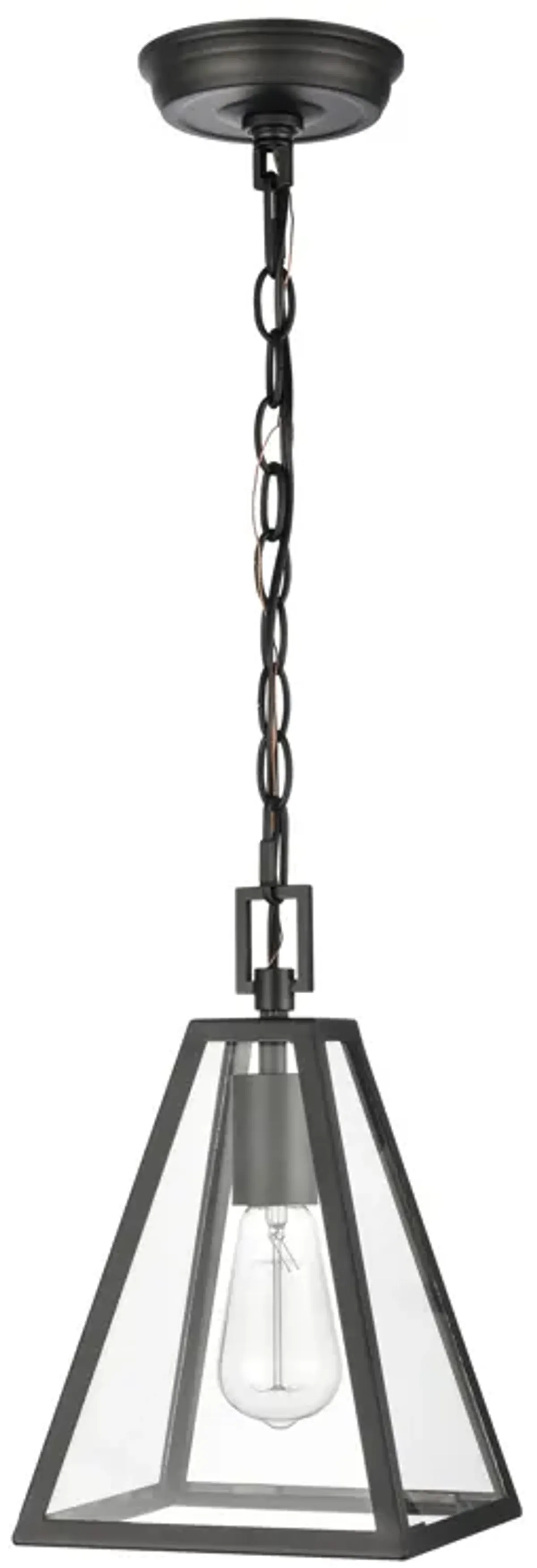 Tangent 7" Wide 1-Light Mini Pendant - Matte black