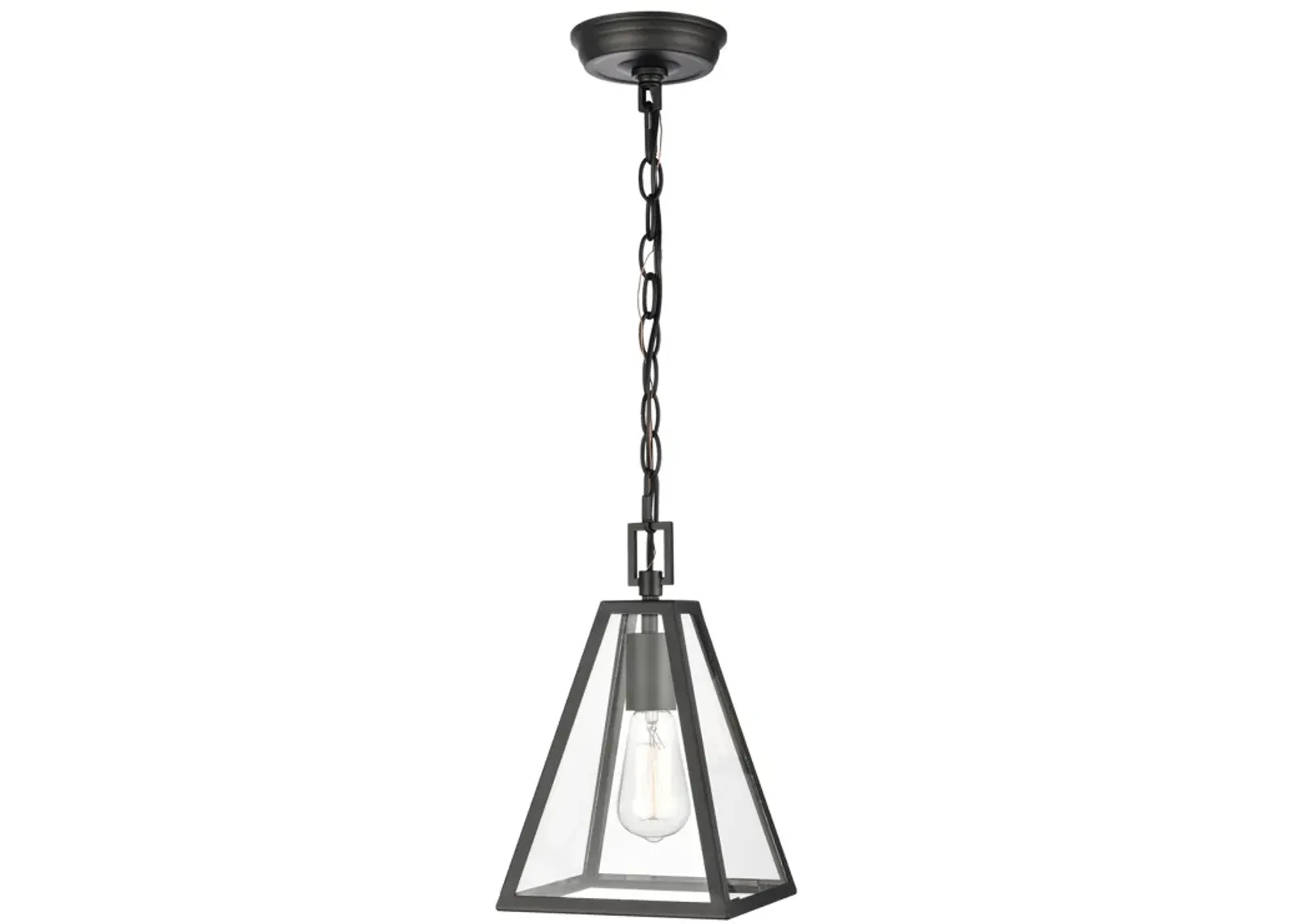 Tangent 7" Wide 1-Light Mini Pendant - Matte black