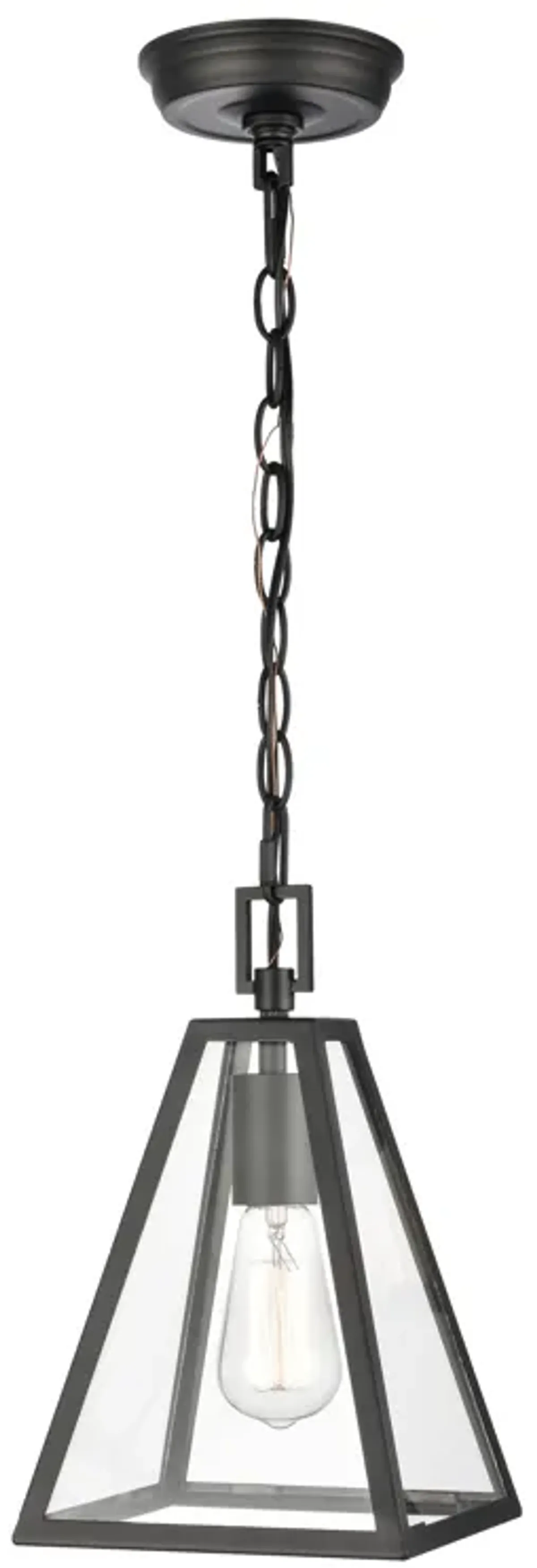 Tangent 7" Wide 1-Light Mini Pendant - Matte black