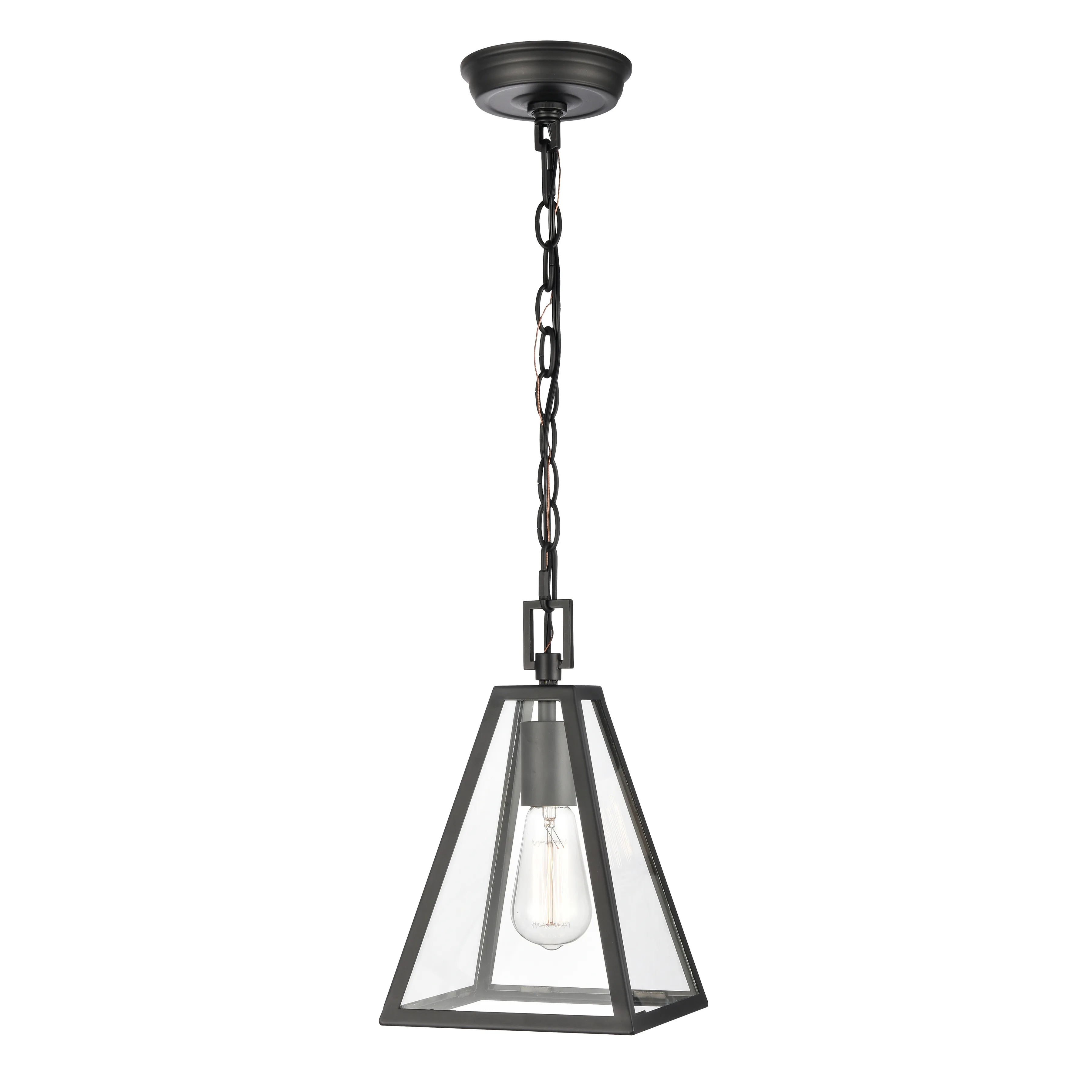 Tangent 7" Wide 1-Light Mini Pendant - Matte black