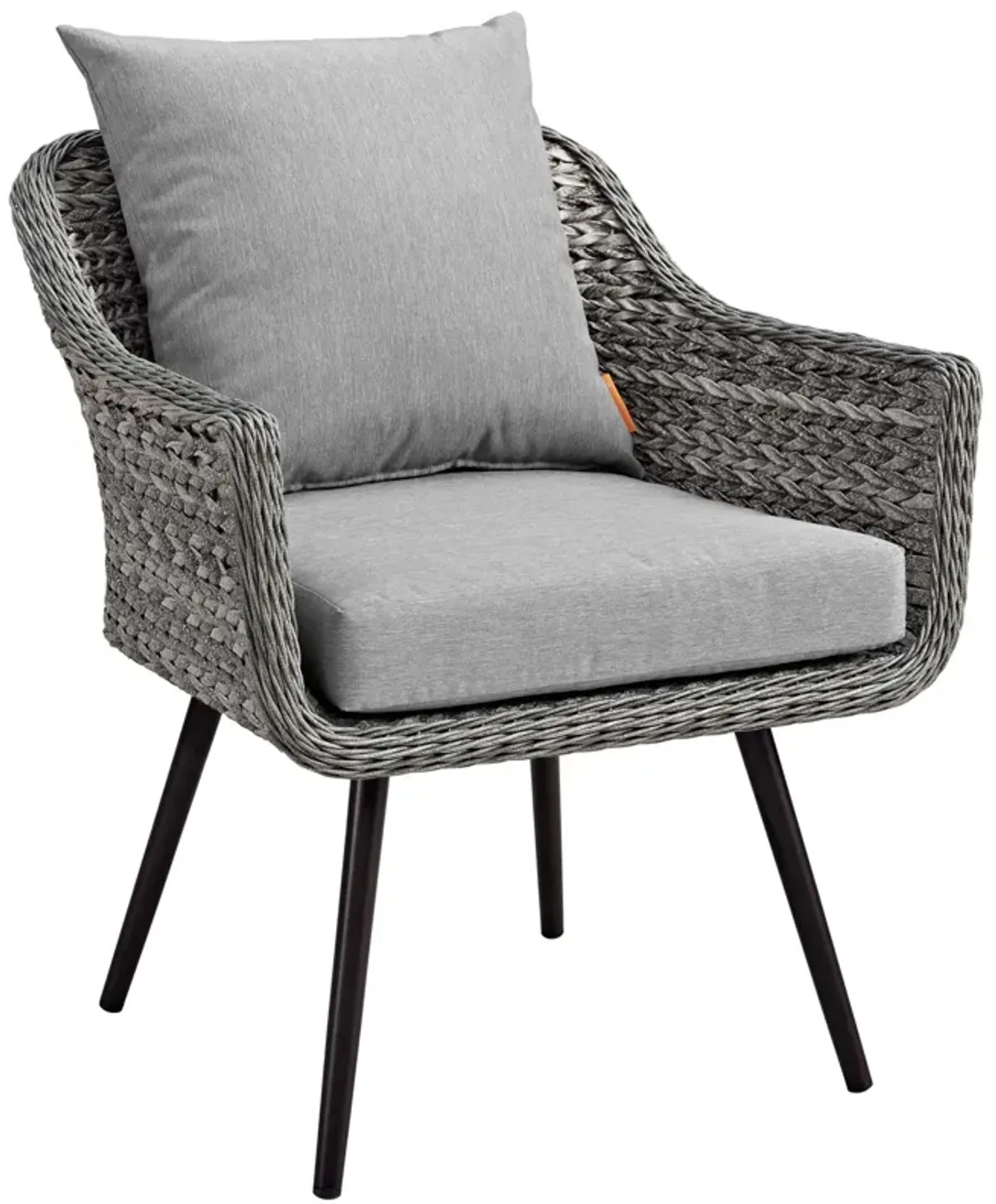 Endeavor 5 Piece Outdoor Patio Wicker Rattan Loveseat Armchair Coffee + Side Table Set