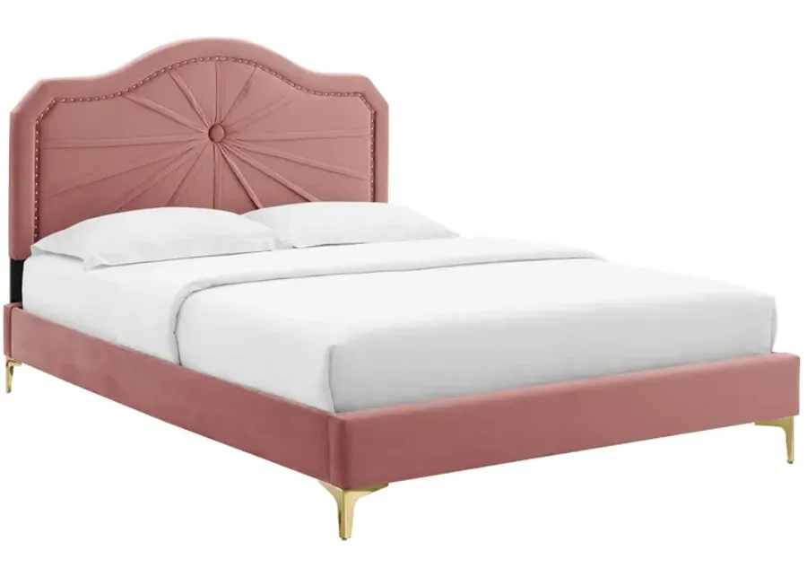 Portia Performance Velvet King Platform Bed