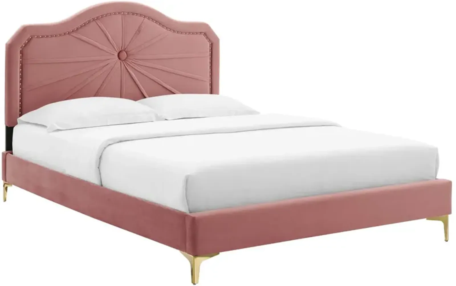 Portia Performance Velvet King Platform Bed