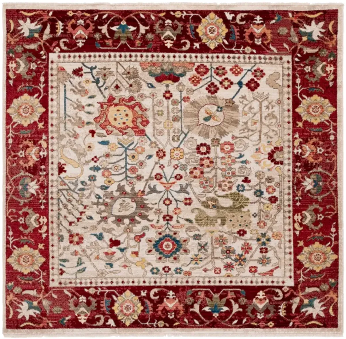 KASHAN 303 IVORY  6'-7' x 6'-7' Square Square Rug