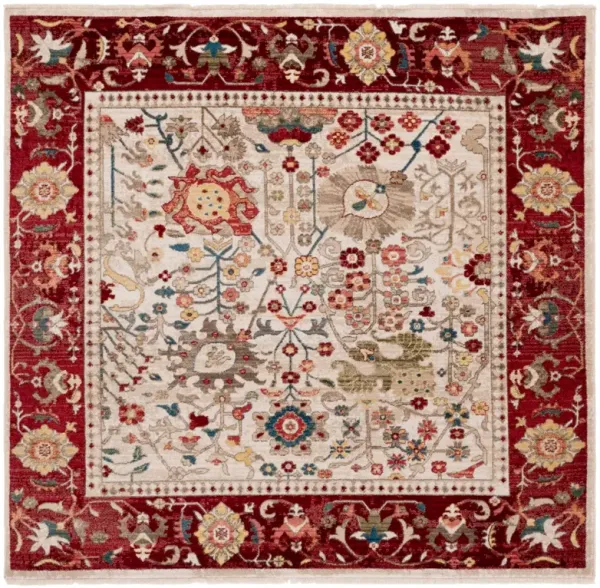 KASHAN 303 IVORY  6'-7' x 6'-7' Square Square Rug