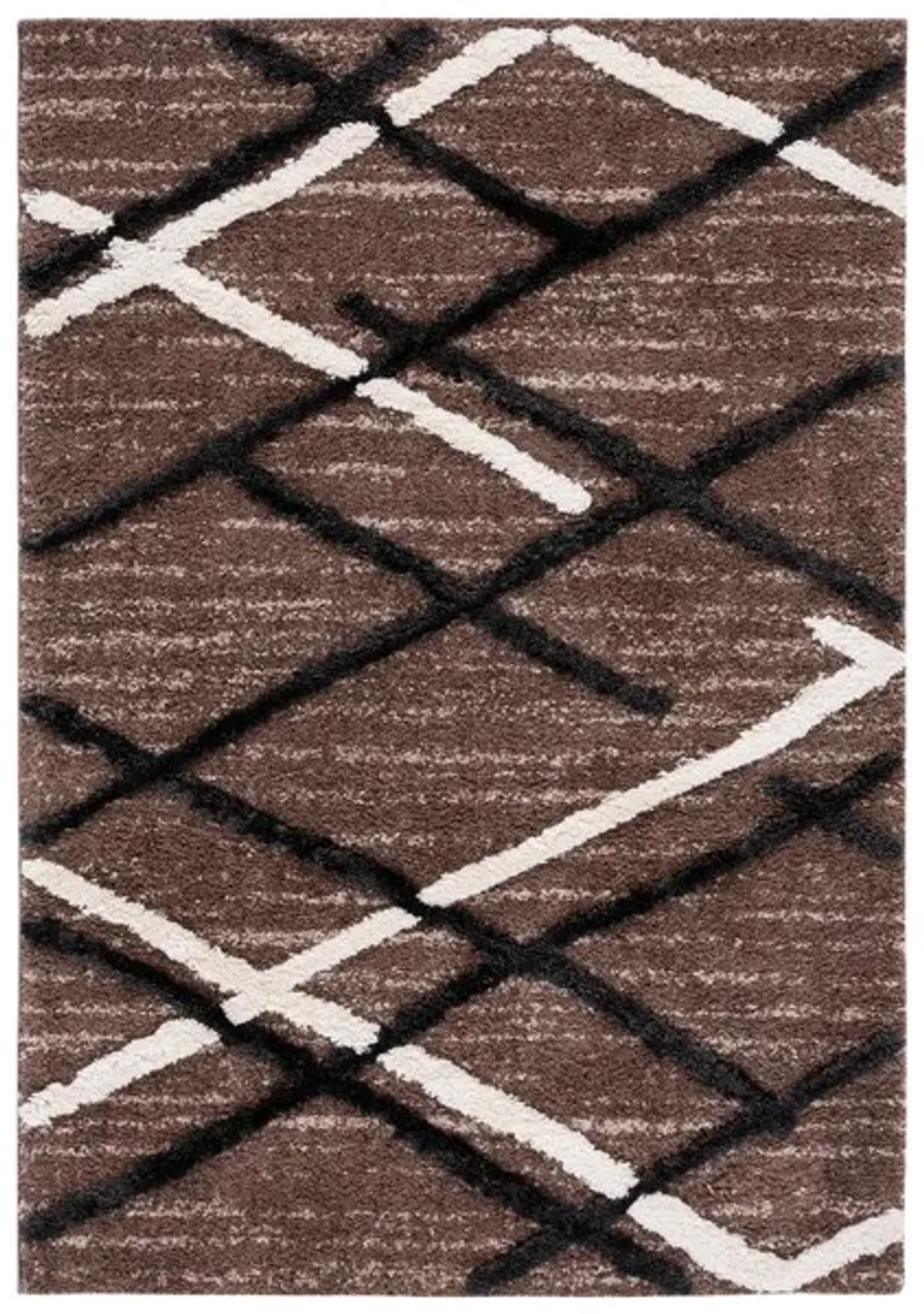 HI-LO SHAG 206 Brown  4' X 6' Small Rectangle Rug