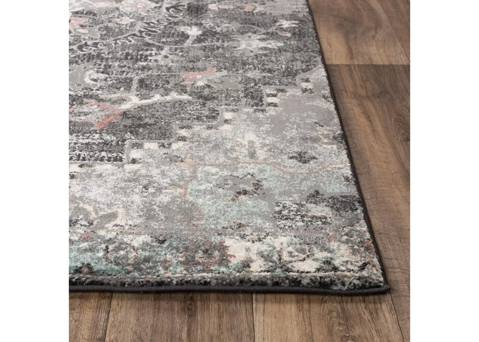 Odyssey Charcoal  Polypropylene 2'6"x7'6" Runner Rug