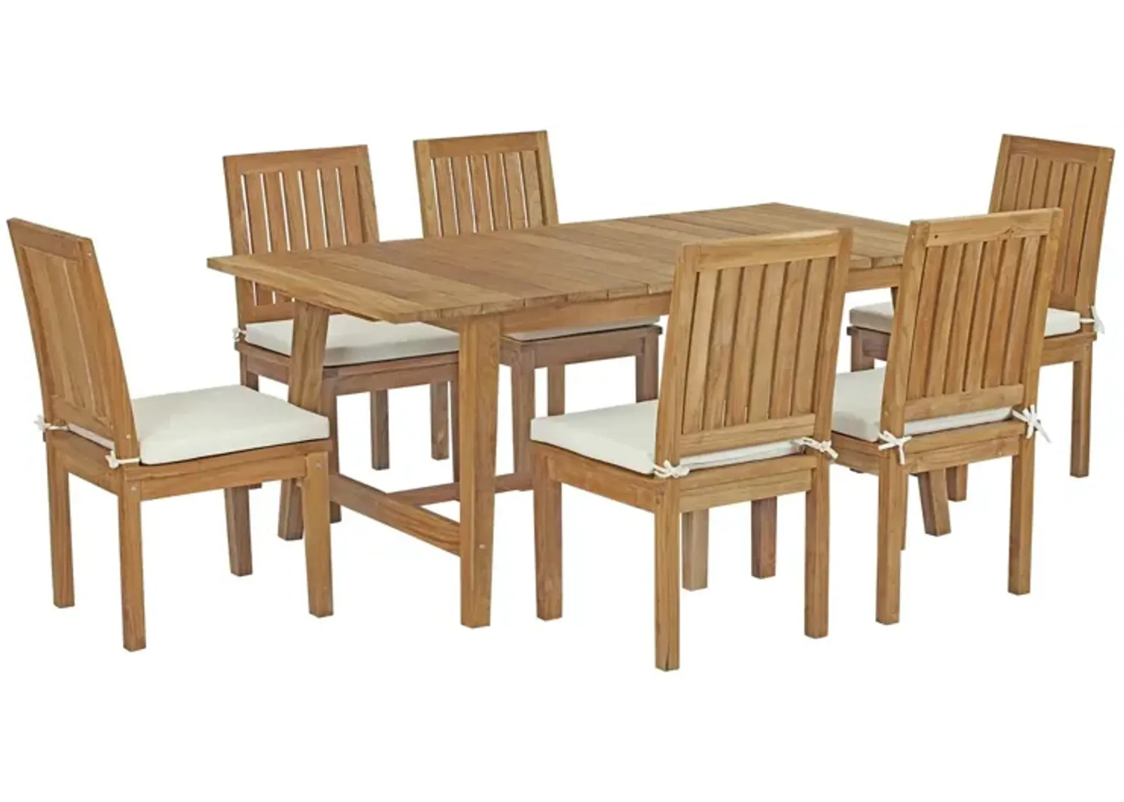 Marina 7 Piece Outdoor Patio Teak Dining Set