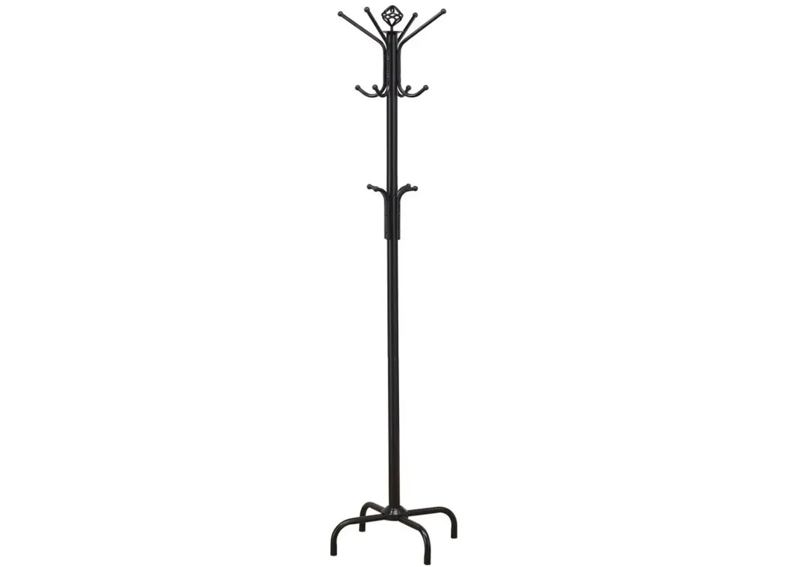 Collier 12-hook Coat Rack Black