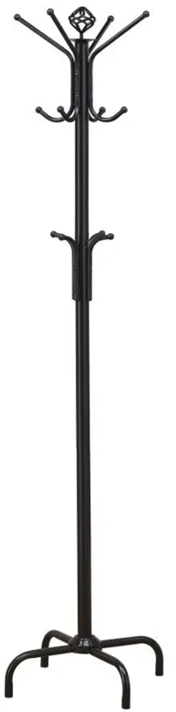 Collier 12-hook Coat Rack Black