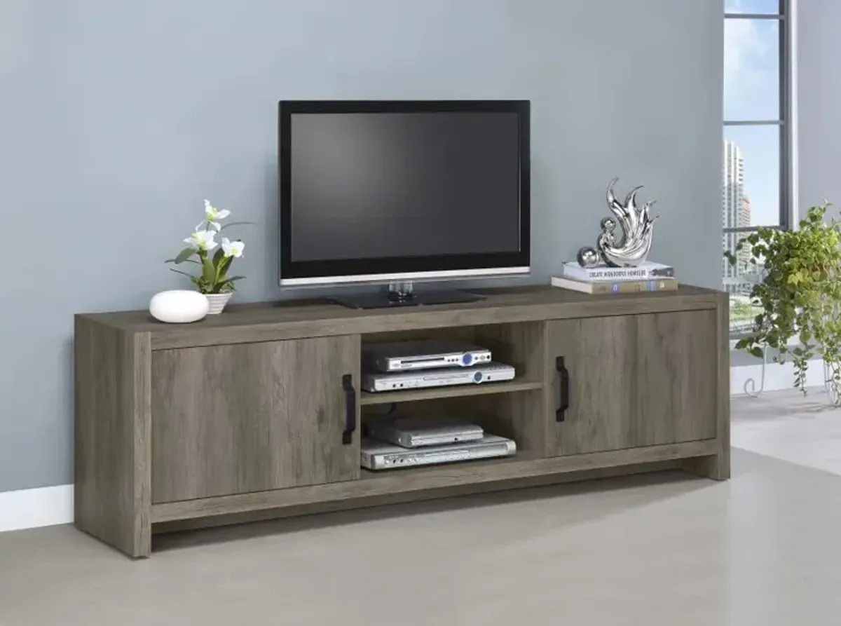 Burke 2-door TV Console Grey Driftwood