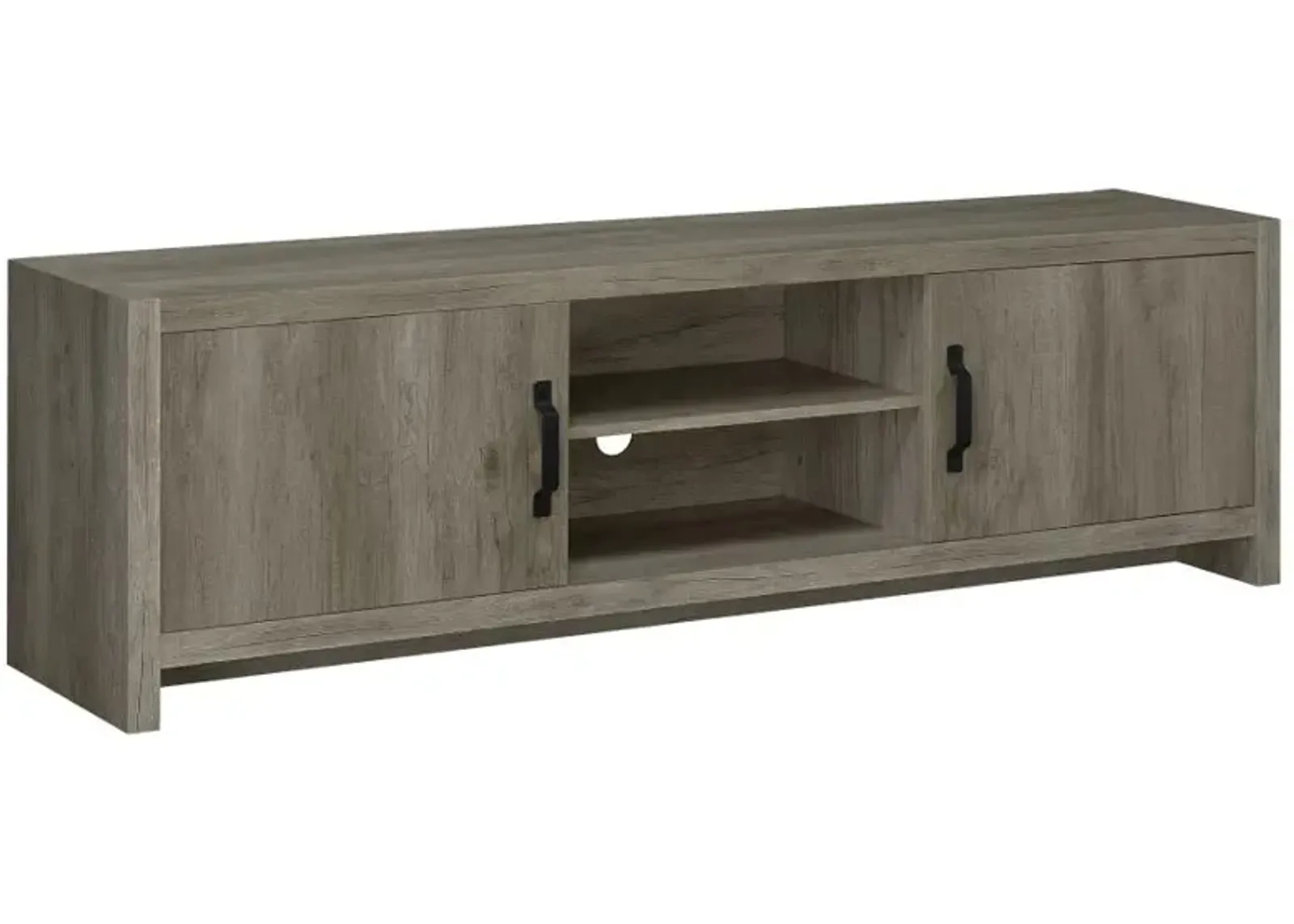 Burke 2-door TV Console Grey Driftwood