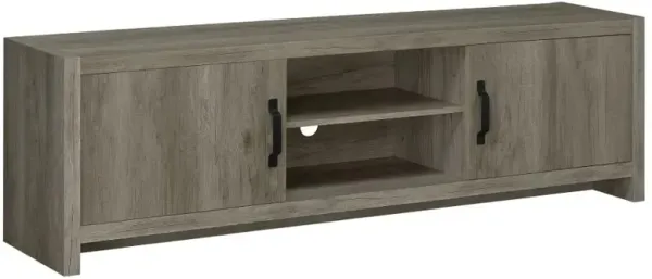 Burke 2-door TV Console Grey Driftwood
