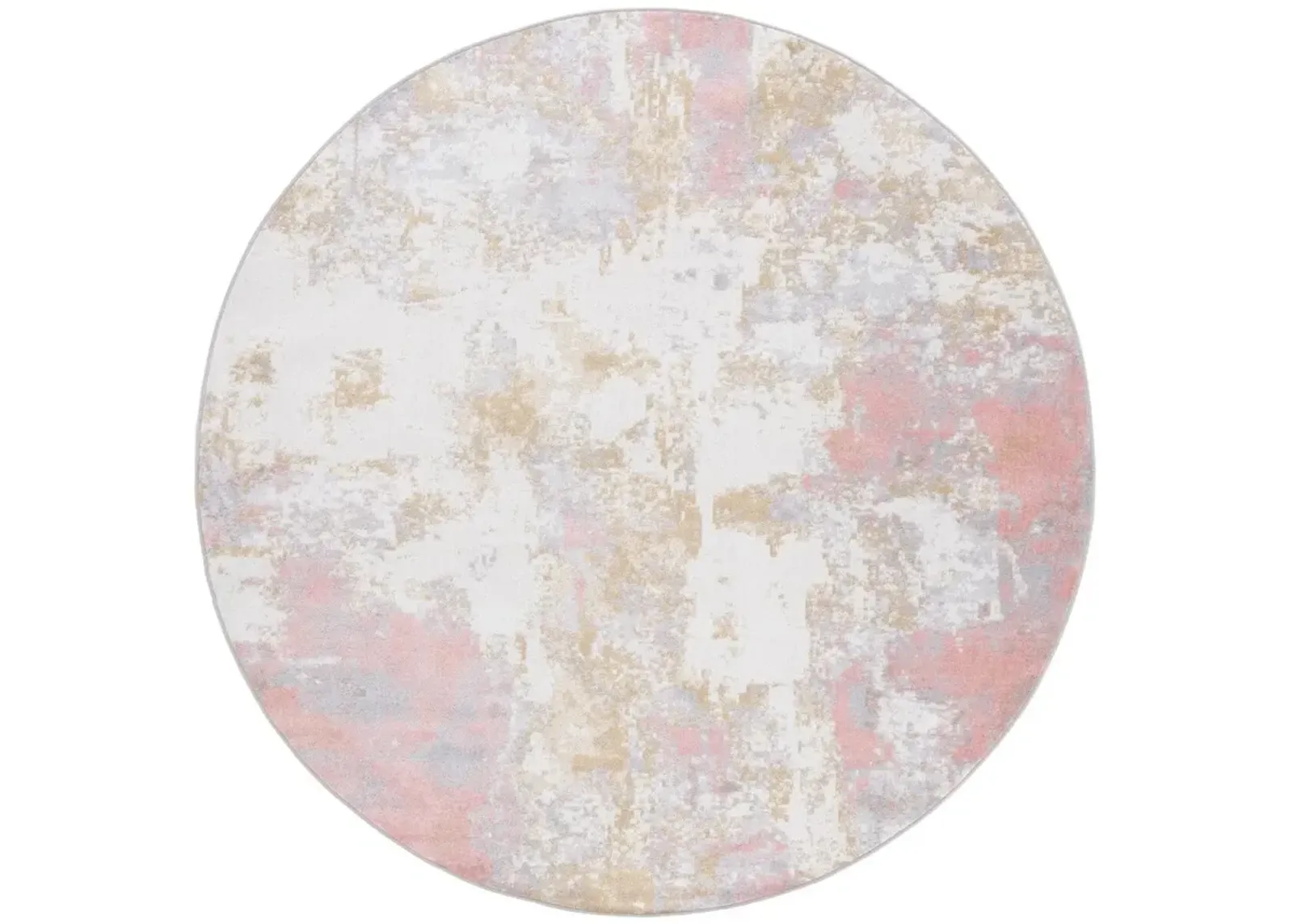 BAYSIDE 128 Pink 5'-3' X 5'-3' Round Round Rug