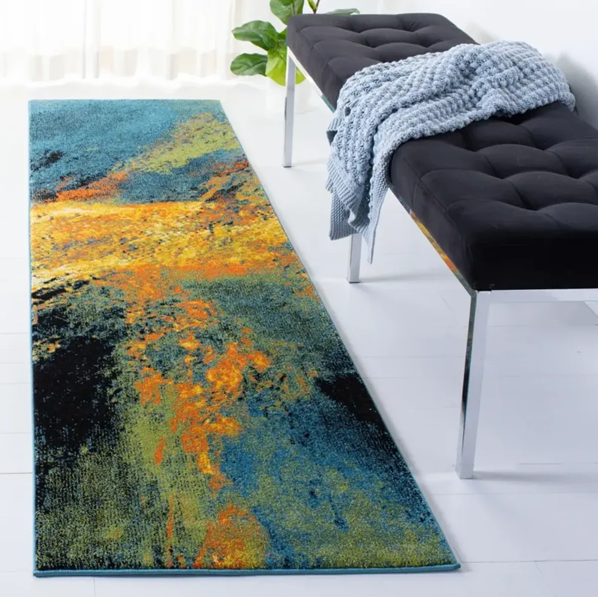 GALAXY 117 BLUE  2'-3' x 6' Runner Rug