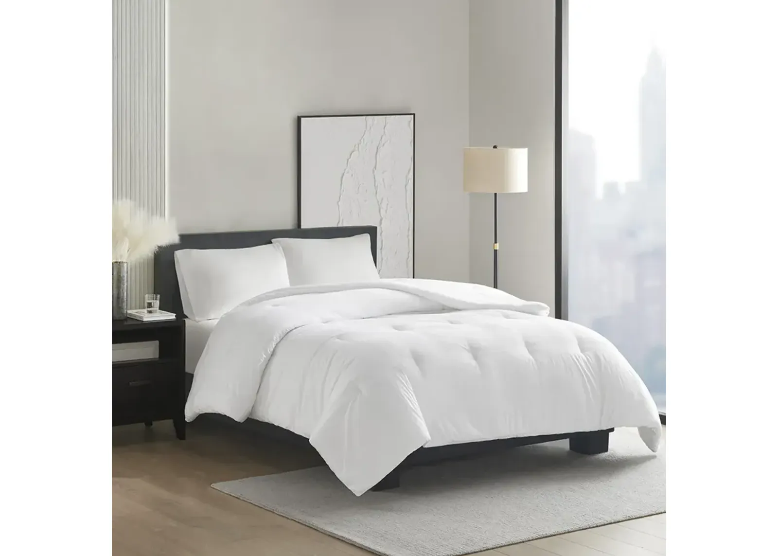 Honeycomb Textured Oversized Down Alternative Comforter