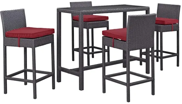 Convene 5 Piece Outdoor Patio Pub Set