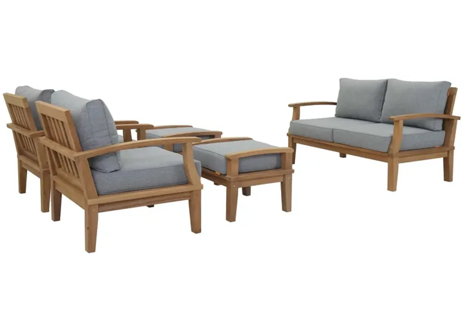 Marina 5 Piece Outdoor Patio Teak Set