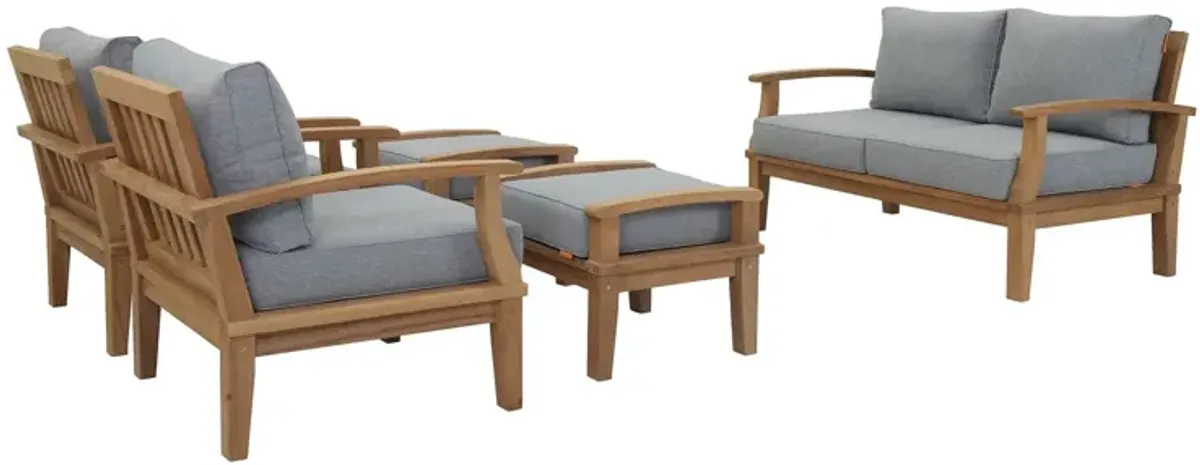 Marina 5 Piece Outdoor Patio Teak Set