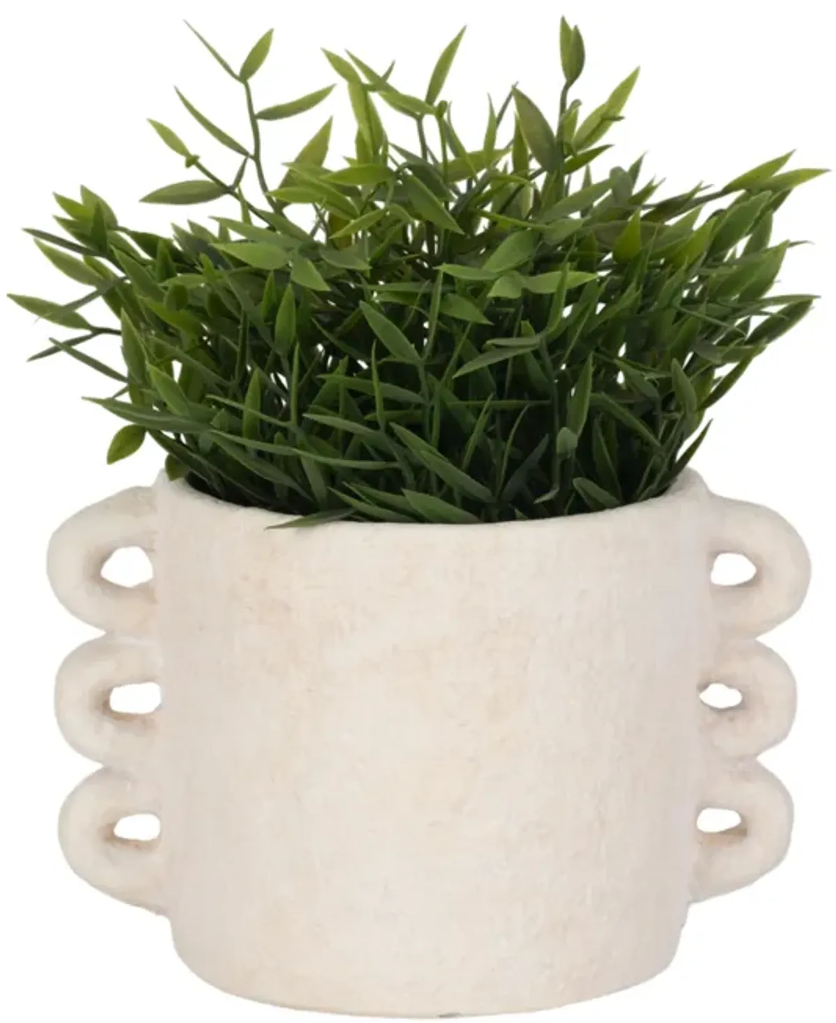 8" Arch Handle Planter, White