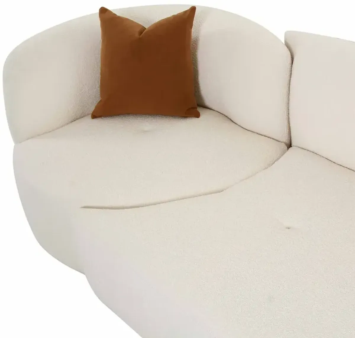 Fickle Cream Boucle 3-Piece Modular Sofa