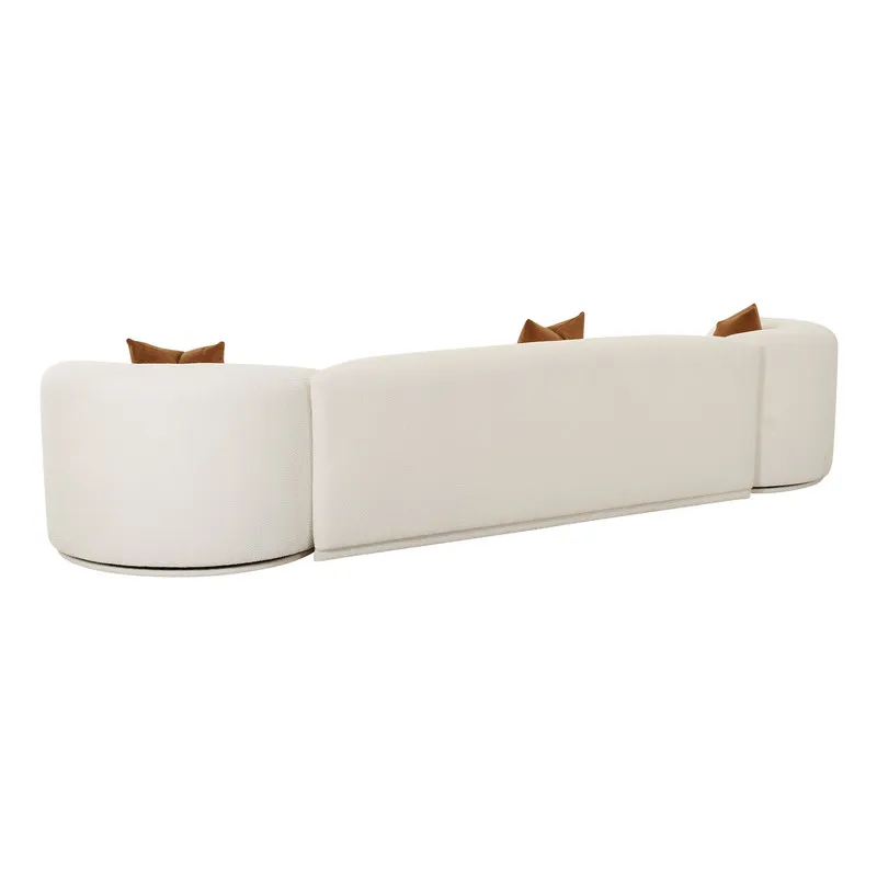 Fickle Cream Boucle 3-Piece Modular Sofa