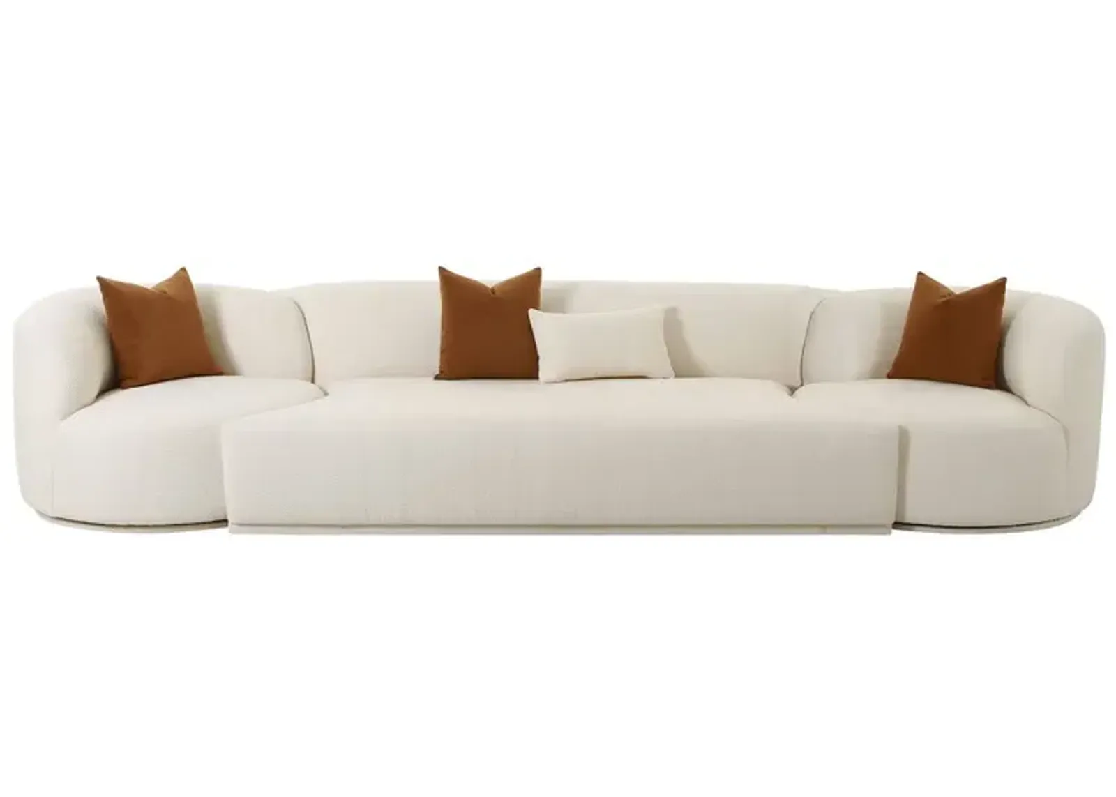 Fickle Cream Boucle 3-Piece Modular Sofa