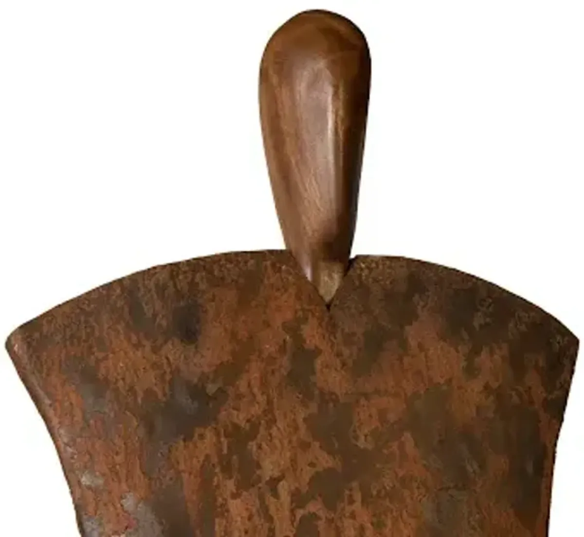 standing person on base, extra large, chamcha wood, iron